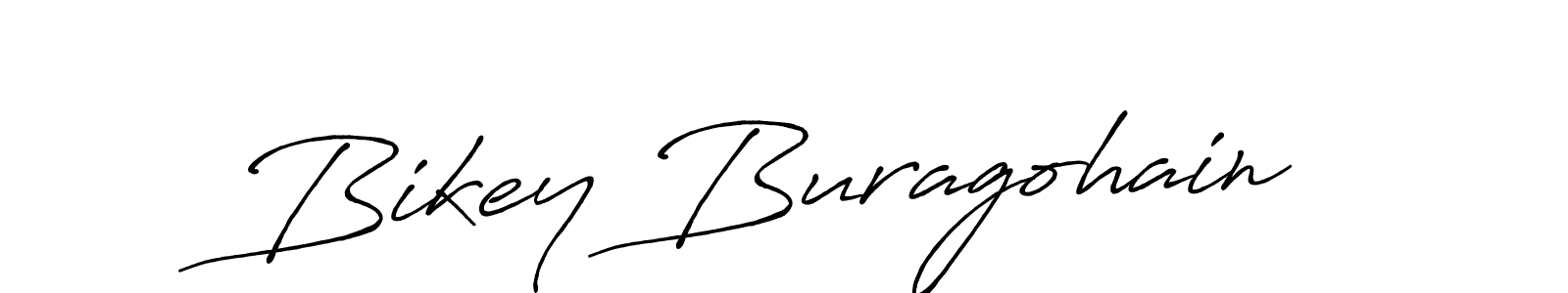 Create a beautiful signature design for name Bikey Buragohain. With this signature (Antro_Vectra_Bolder) fonts, you can make a handwritten signature for free. Bikey Buragohain signature style 7 images and pictures png