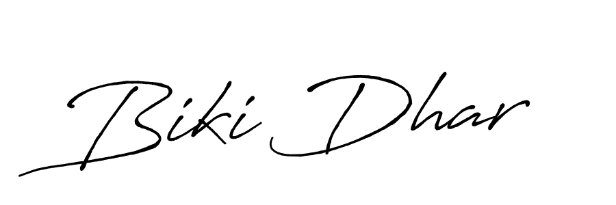 Make a beautiful signature design for name Biki Dhar. With this signature (Antro_Vectra_Bolder) style, you can create a handwritten signature for free. Biki Dhar signature style 7 images and pictures png