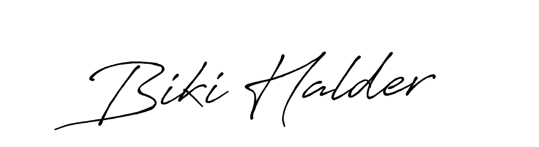 Use a signature maker to create a handwritten signature online. With this signature software, you can design (Antro_Vectra_Bolder) your own signature for name Biki Halder. Biki Halder signature style 7 images and pictures png