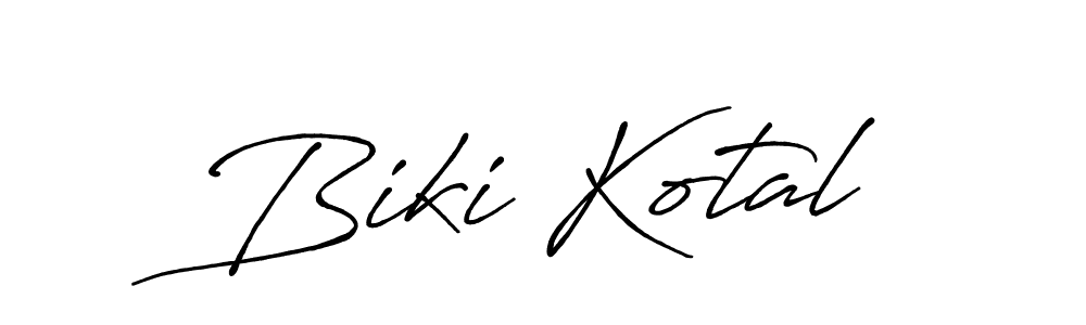 Use a signature maker to create a handwritten signature online. With this signature software, you can design (Antro_Vectra_Bolder) your own signature for name Biki Kotal. Biki Kotal signature style 7 images and pictures png