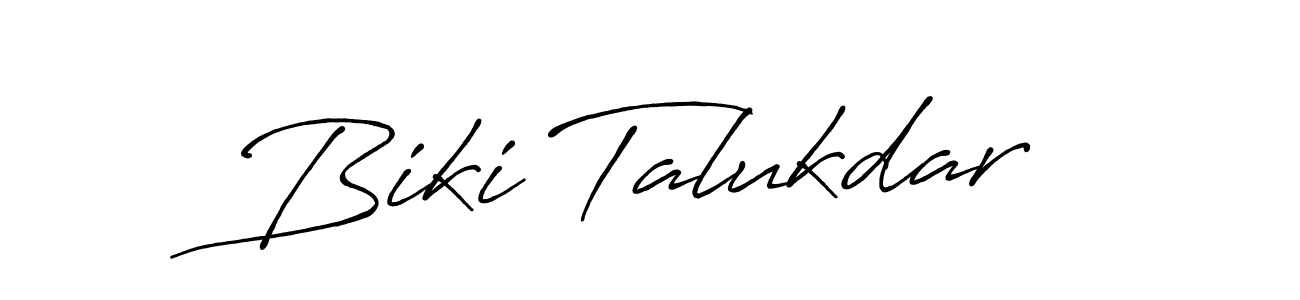 Create a beautiful signature design for name Biki Talukdar. With this signature (Antro_Vectra_Bolder) fonts, you can make a handwritten signature for free. Biki Talukdar signature style 7 images and pictures png