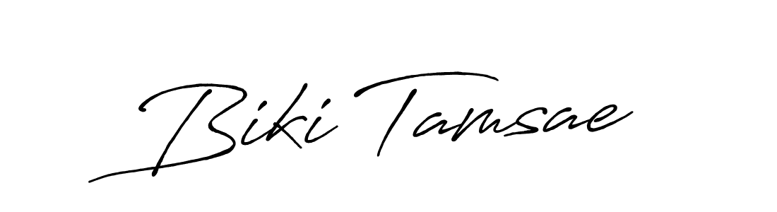 Biki Tamsae stylish signature style. Best Handwritten Sign (Antro_Vectra_Bolder) for my name. Handwritten Signature Collection Ideas for my name Biki Tamsae. Biki Tamsae signature style 7 images and pictures png