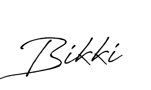 The best way (Antro_Vectra_Bolder) to make a short signature is to pick only two or three words in your name. The name Bikki include a total of six letters. For converting this name. Bikki signature style 7 images and pictures png