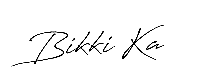 How to make Bikki Ka signature? Antro_Vectra_Bolder is a professional autograph style. Create handwritten signature for Bikki Ka name. Bikki Ka signature style 7 images and pictures png