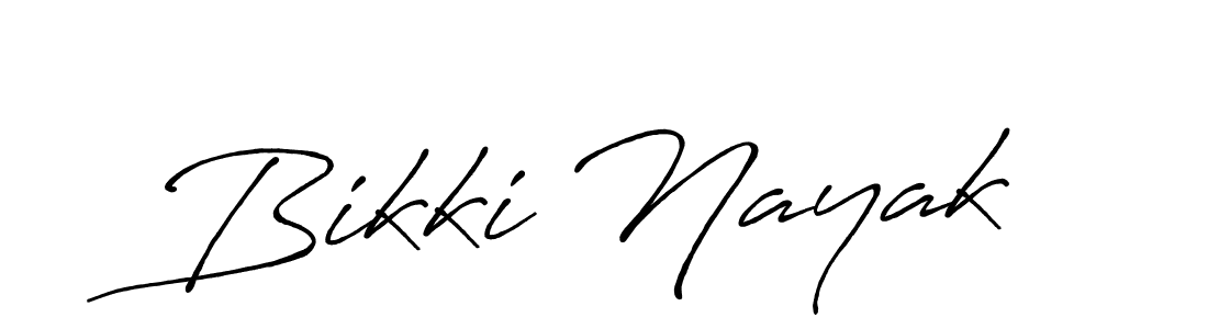 Make a beautiful signature design for name Bikki Nayak. With this signature (Antro_Vectra_Bolder) style, you can create a handwritten signature for free. Bikki Nayak signature style 7 images and pictures png