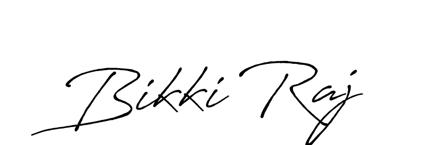 Bikki Raj stylish signature style. Best Handwritten Sign (Antro_Vectra_Bolder) for my name. Handwritten Signature Collection Ideas for my name Bikki Raj. Bikki Raj signature style 7 images and pictures png