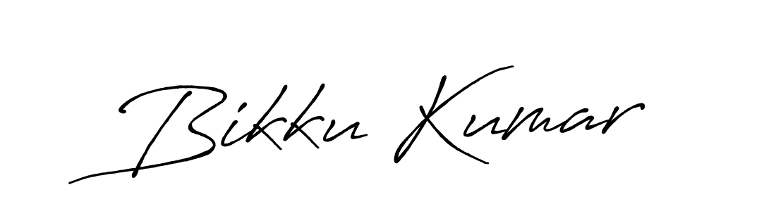 Make a beautiful signature design for name Bikku Kumar. With this signature (Antro_Vectra_Bolder) style, you can create a handwritten signature for free. Bikku Kumar signature style 7 images and pictures png
