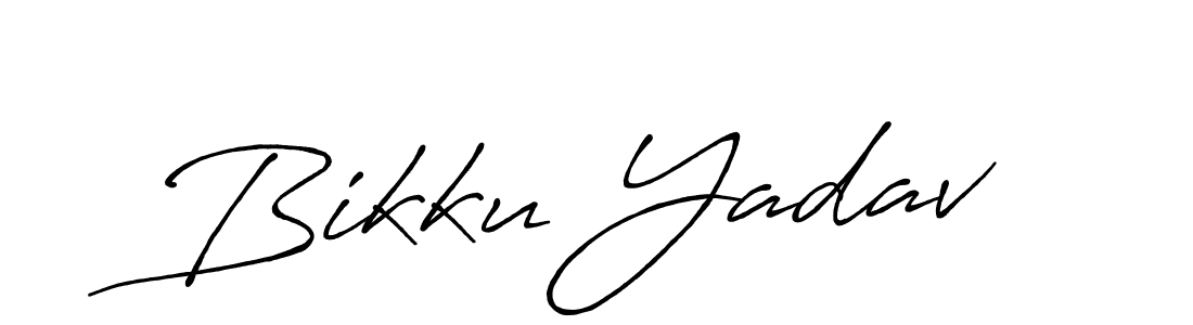 Use a signature maker to create a handwritten signature online. With this signature software, you can design (Antro_Vectra_Bolder) your own signature for name Bikku Yadav. Bikku Yadav signature style 7 images and pictures png