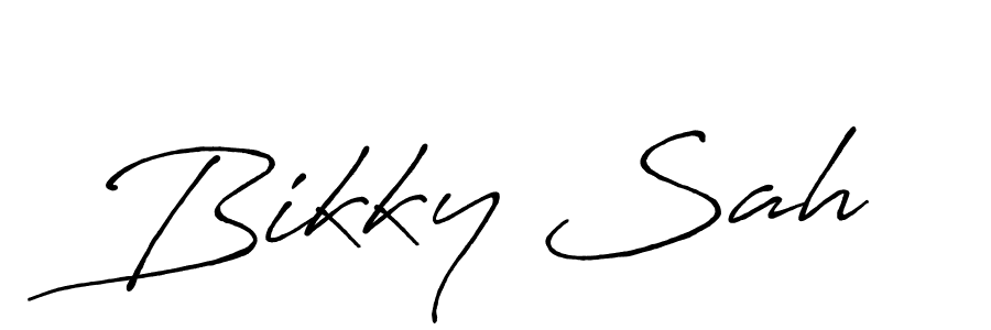How to make Bikky Sah signature? Antro_Vectra_Bolder is a professional autograph style. Create handwritten signature for Bikky Sah name. Bikky Sah signature style 7 images and pictures png