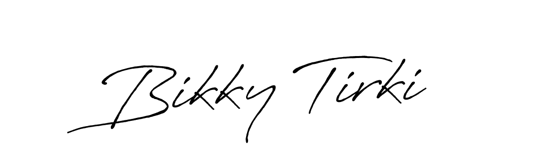 Design your own signature with our free online signature maker. With this signature software, you can create a handwritten (Antro_Vectra_Bolder) signature for name Bikky Tirki. Bikky Tirki signature style 7 images and pictures png