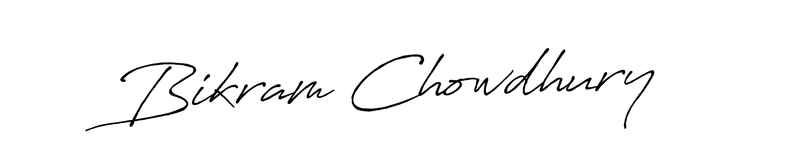 Also we have Bikram Chowdhury name is the best signature style. Create professional handwritten signature collection using Antro_Vectra_Bolder autograph style. Bikram Chowdhury signature style 7 images and pictures png