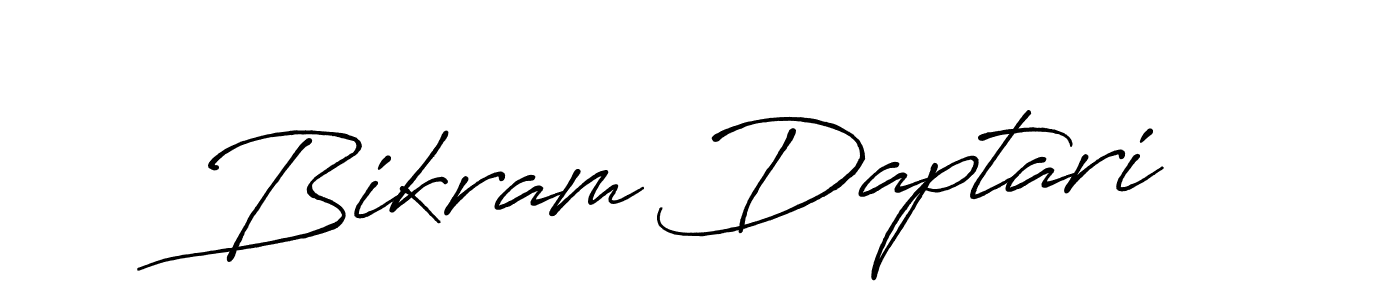 How to make Bikram Daptari name signature. Use Antro_Vectra_Bolder style for creating short signs online. This is the latest handwritten sign. Bikram Daptari signature style 7 images and pictures png