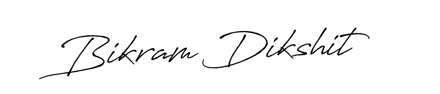 Use a signature maker to create a handwritten signature online. With this signature software, you can design (Antro_Vectra_Bolder) your own signature for name Bikram Dikshit. Bikram Dikshit signature style 7 images and pictures png