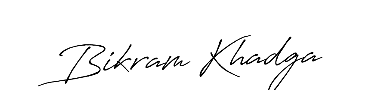 Create a beautiful signature design for name Bikram Khadga. With this signature (Antro_Vectra_Bolder) fonts, you can make a handwritten signature for free. Bikram Khadga signature style 7 images and pictures png