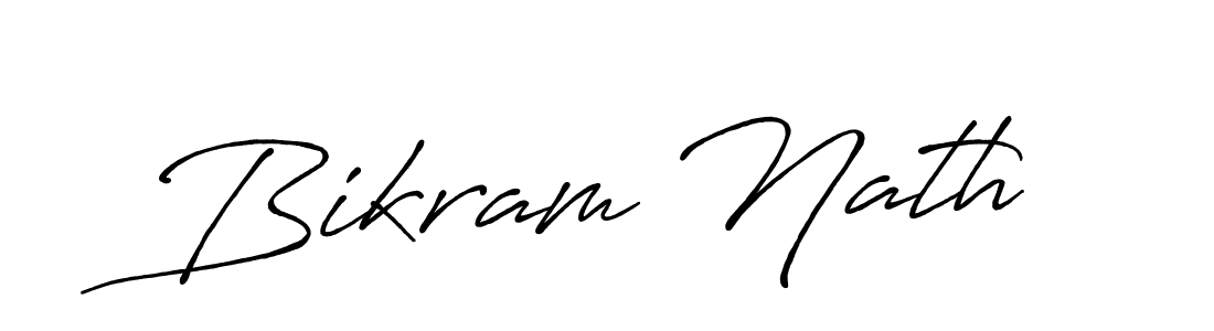 Use a signature maker to create a handwritten signature online. With this signature software, you can design (Antro_Vectra_Bolder) your own signature for name Bikram Nath. Bikram Nath signature style 7 images and pictures png