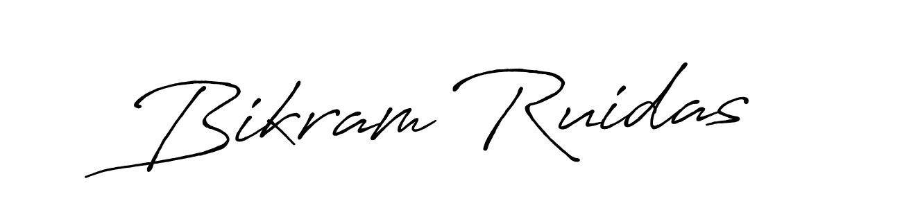 Make a beautiful signature design for name Bikram Ruidas. With this signature (Antro_Vectra_Bolder) style, you can create a handwritten signature for free. Bikram Ruidas signature style 7 images and pictures png