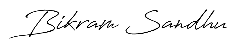 Express your personality with a custom Bikram Sandhu signature crafted with Antro_Vectra_Bolder typography. Free transparent PNG download available. Bikram Sandhu signature style 7 images and pictures png