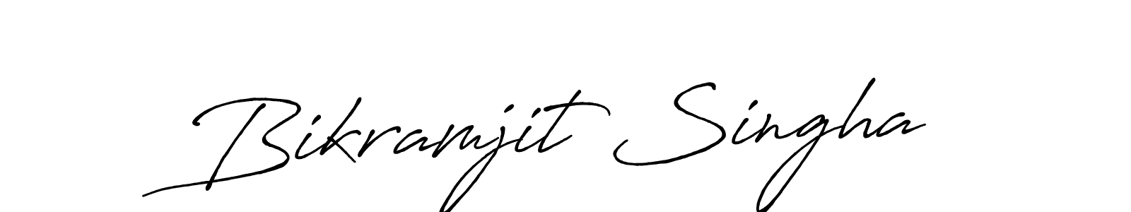 Use a signature maker to create a handwritten signature online. With this signature software, you can design (Antro_Vectra_Bolder) your own signature for name Bikramjit Singha. Bikramjit Singha signature style 7 images and pictures png