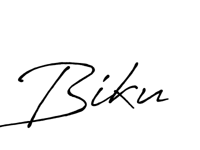 Design your own signature with our free online signature maker. With this signature software, you can create a handwritten (Antro_Vectra_Bolder) signature for name Biku. Biku signature style 7 images and pictures png