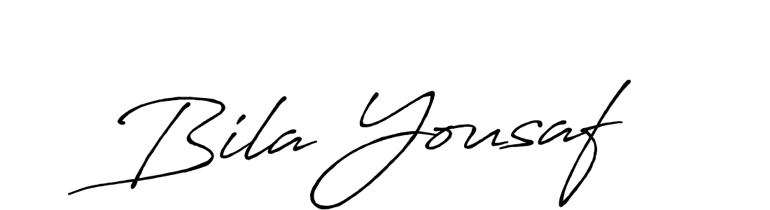 Design your own signature with our free online signature maker. With this signature software, you can create a handwritten (Antro_Vectra_Bolder) signature for name Bila Yousaf. Bila Yousaf signature style 7 images and pictures png