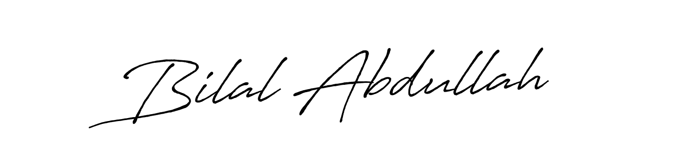 Also we have Bilal Abdullah name is the best signature style. Create professional handwritten signature collection using Antro_Vectra_Bolder autograph style. Bilal Abdullah signature style 7 images and pictures png