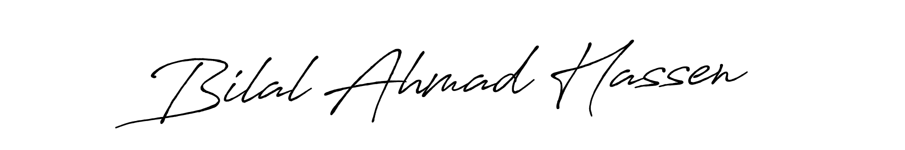 How to make Bilal Ahmad Hassen signature? Antro_Vectra_Bolder is a professional autograph style. Create handwritten signature for Bilal Ahmad Hassen name. Bilal Ahmad Hassen signature style 7 images and pictures png