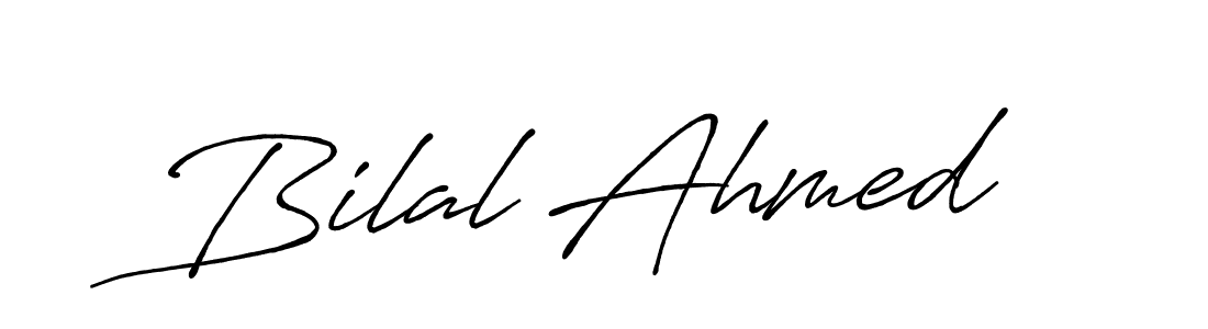 Antro_Vectra_Bolder is a professional signature style that is perfect for those who want to add a touch of class to their signature. It is also a great choice for those who want to make their signature more unique. Get Bilal Ahmed name to fancy signature for free. Bilal Ahmed signature style 7 images and pictures png