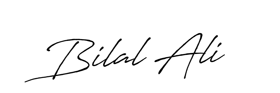 Create a beautiful signature design for name Bilal Ali. With this signature (Antro_Vectra_Bolder) fonts, you can make a handwritten signature for free. Bilal Ali signature style 7 images and pictures png