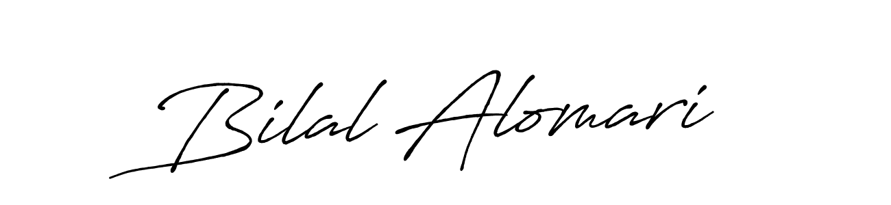 Use a signature maker to create a handwritten signature online. With this signature software, you can design (Antro_Vectra_Bolder) your own signature for name Bilal Alomari. Bilal Alomari signature style 7 images and pictures png