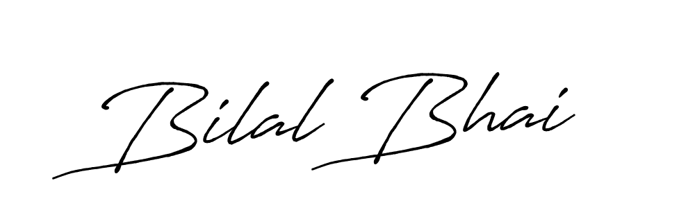How to make Bilal Bhai name signature. Use Antro_Vectra_Bolder style for creating short signs online. This is the latest handwritten sign. Bilal Bhai signature style 7 images and pictures png
