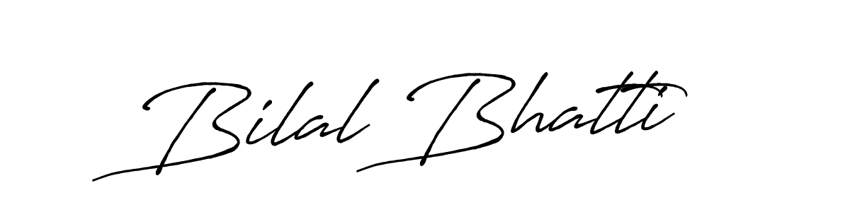 How to make Bilal Bhatti name signature. Use Antro_Vectra_Bolder style for creating short signs online. This is the latest handwritten sign. Bilal Bhatti signature style 7 images and pictures png