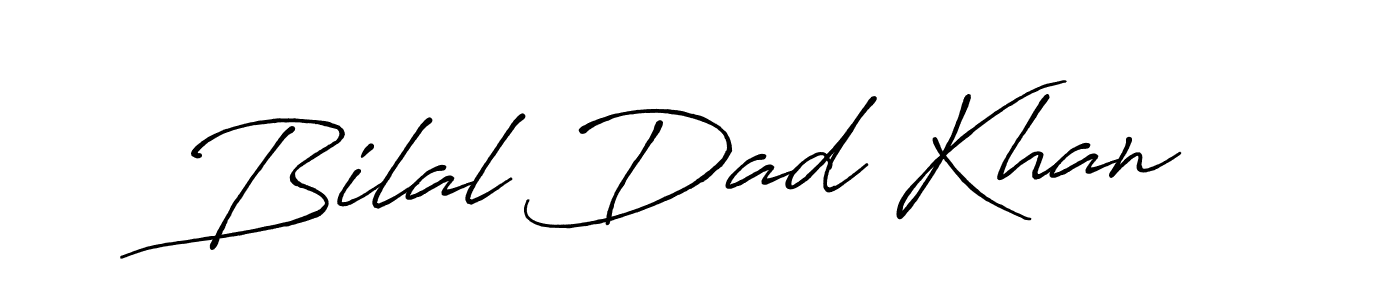 Also we have Bilal Dad Khan name is the best signature style. Create professional handwritten signature collection using Antro_Vectra_Bolder autograph style. Bilal Dad Khan signature style 7 images and pictures png