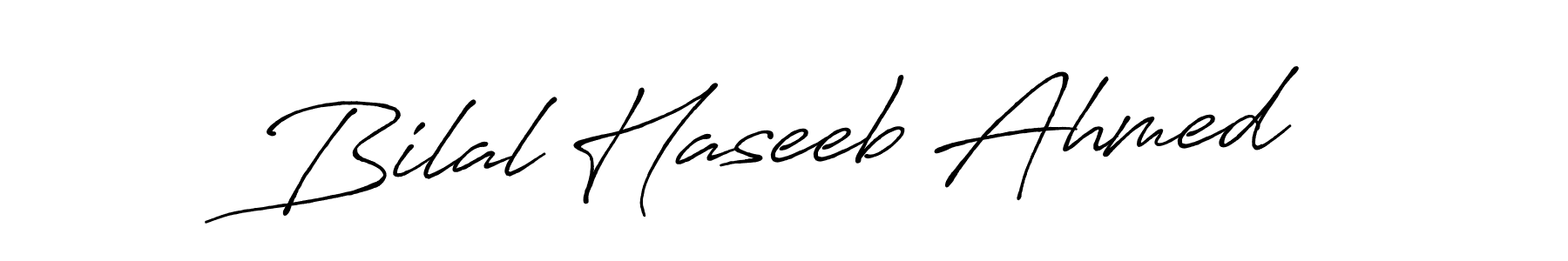 Antro_Vectra_Bolder is a professional signature style that is perfect for those who want to add a touch of class to their signature. It is also a great choice for those who want to make their signature more unique. Get Bilal Haseeb Ahmed name to fancy signature for free. Bilal Haseeb Ahmed signature style 7 images and pictures png