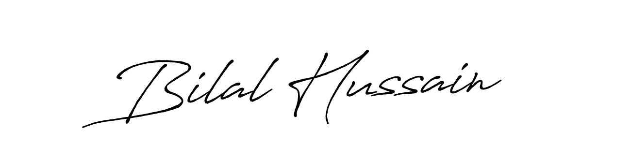 Use a signature maker to create a handwritten signature online. With this signature software, you can design (Antro_Vectra_Bolder) your own signature for name Bilal Hussain. Bilal Hussain signature style 7 images and pictures png