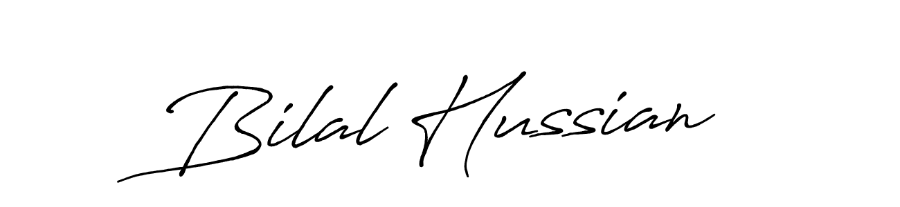 Design your own signature with our free online signature maker. With this signature software, you can create a handwritten (Antro_Vectra_Bolder) signature for name Bilal Hussian. Bilal Hussian signature style 7 images and pictures png