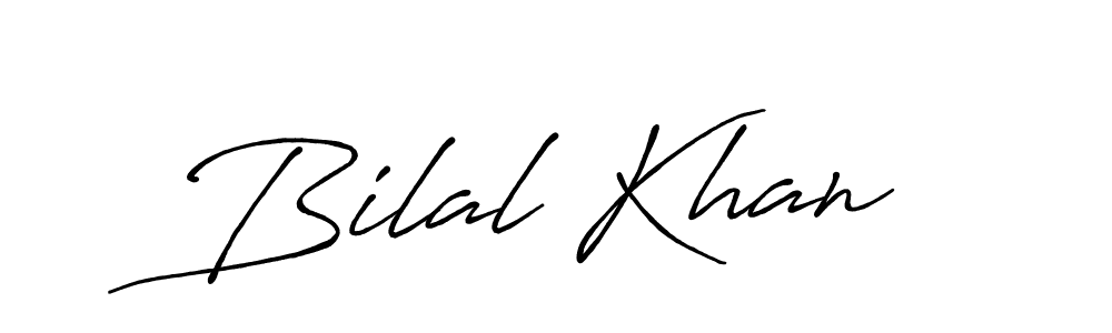 Use a signature maker to create a handwritten signature online. With this signature software, you can design (Antro_Vectra_Bolder) your own signature for name Bilal Khan. Bilal Khan signature style 7 images and pictures png