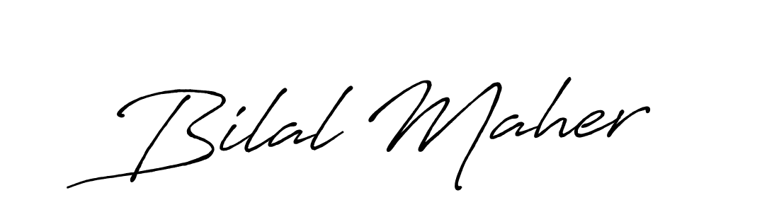 Design your own signature with our free online signature maker. With this signature software, you can create a handwritten (Antro_Vectra_Bolder) signature for name Bilal Maher. Bilal Maher signature style 7 images and pictures png