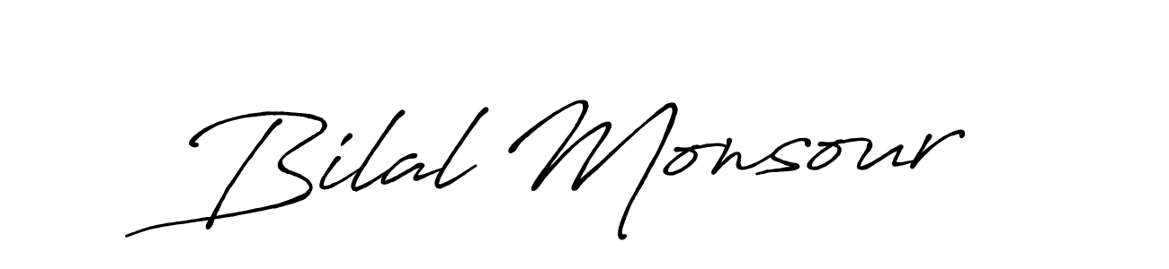 How to make Bilal Monsour signature? Antro_Vectra_Bolder is a professional autograph style. Create handwritten signature for Bilal Monsour name. Bilal Monsour signature style 7 images and pictures png