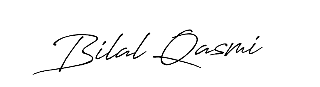Use a signature maker to create a handwritten signature online. With this signature software, you can design (Antro_Vectra_Bolder) your own signature for name Bilal Qasmi. Bilal Qasmi signature style 7 images and pictures png