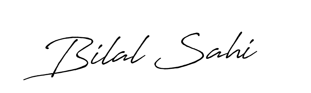 Use a signature maker to create a handwritten signature online. With this signature software, you can design (Antro_Vectra_Bolder) your own signature for name Bilal Sahi. Bilal Sahi signature style 7 images and pictures png