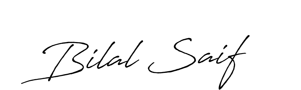 Also You can easily find your signature by using the search form. We will create Bilal Saif name handwritten signature images for you free of cost using Antro_Vectra_Bolder sign style. Bilal Saif signature style 7 images and pictures png