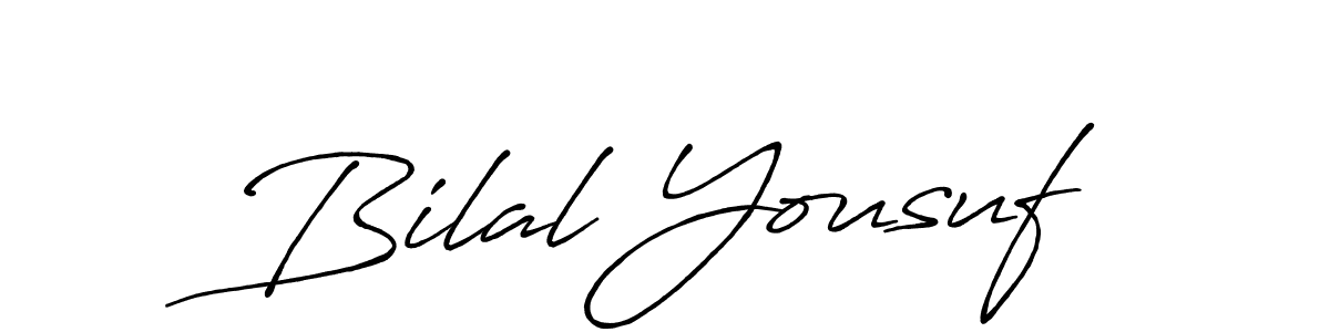 You should practise on your own different ways (Antro_Vectra_Bolder) to write your name (Bilal Yousuf) in signature. don't let someone else do it for you. Bilal Yousuf signature style 7 images and pictures png