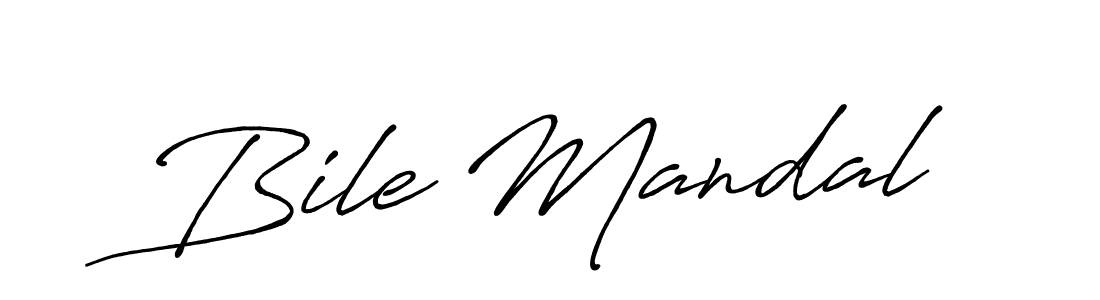 Make a beautiful signature design for name Bile Mandal. With this signature (Antro_Vectra_Bolder) style, you can create a handwritten signature for free. Bile Mandal signature style 7 images and pictures png