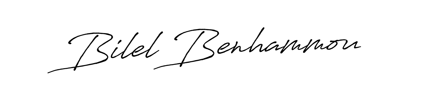 Create a beautiful signature design for name Bilel Benhammou. With this signature (Antro_Vectra_Bolder) fonts, you can make a handwritten signature for free. Bilel Benhammou signature style 7 images and pictures png