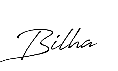 How to make Bilha signature? Antro_Vectra_Bolder is a professional autograph style. Create handwritten signature for Bilha name. Bilha signature style 7 images and pictures png