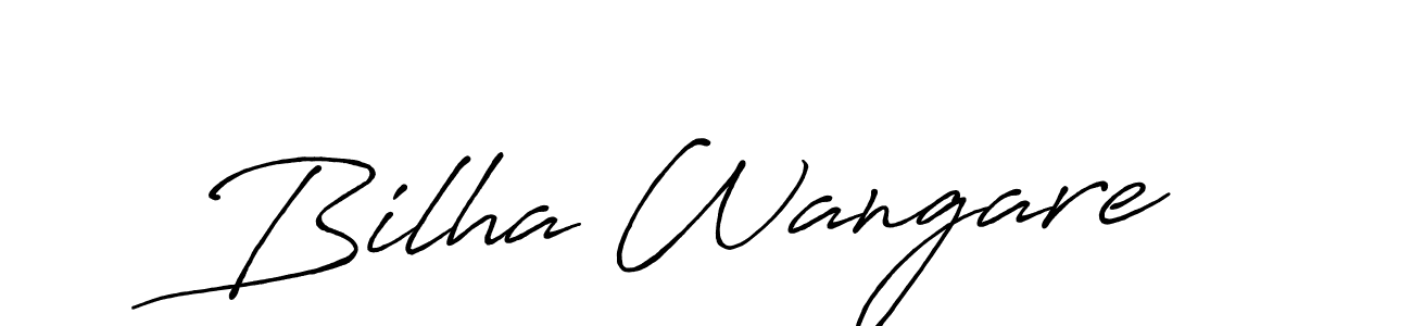 Create a beautiful signature design for name Bilha Wangare. With this signature (Antro_Vectra_Bolder) fonts, you can make a handwritten signature for free. Bilha Wangare signature style 7 images and pictures png