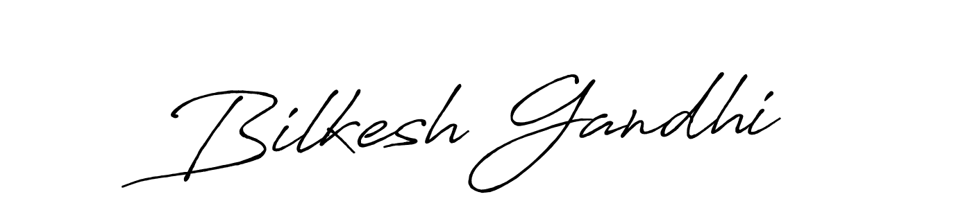 How to make Bilkesh Gandhi signature? Antro_Vectra_Bolder is a professional autograph style. Create handwritten signature for Bilkesh Gandhi name. Bilkesh Gandhi signature style 7 images and pictures png