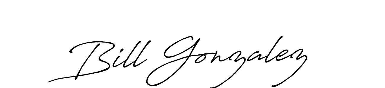 Bill Gonzalez stylish signature style. Best Handwritten Sign (Antro_Vectra_Bolder) for my name. Handwritten Signature Collection Ideas for my name Bill Gonzalez. Bill Gonzalez signature style 7 images and pictures png