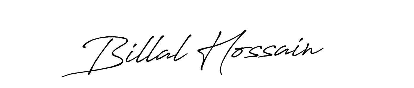 Create a beautiful signature design for name Billal Hossain. With this signature (Antro_Vectra_Bolder) fonts, you can make a handwritten signature for free. Billal Hossain signature style 7 images and pictures png