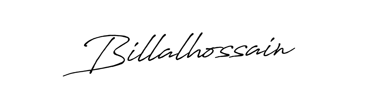 Use a signature maker to create a handwritten signature online. With this signature software, you can design (Antro_Vectra_Bolder) your own signature for name Billalhossain. Billalhossain signature style 7 images and pictures png